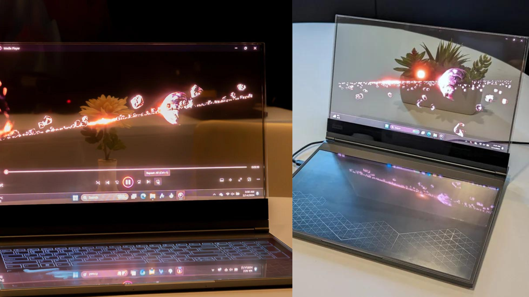 The Future of Lenovo transparent laptop