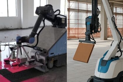 Robot Lays Tiles Faster