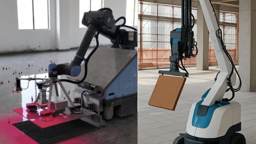 Robot Lays Tiles Faster